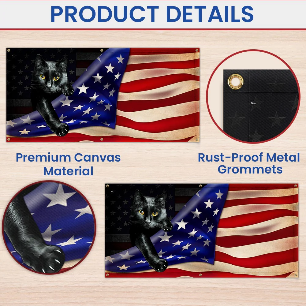 Black Cat American Fence Banner