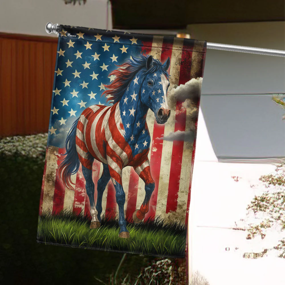 Patriot Horse American Flag