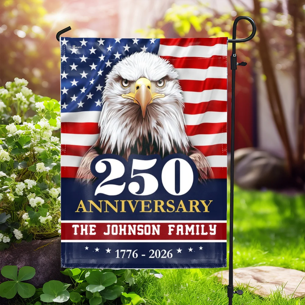 Personalized 250 Anniversary 1776 2026 USA, Patriotic Eagle Custom Name 