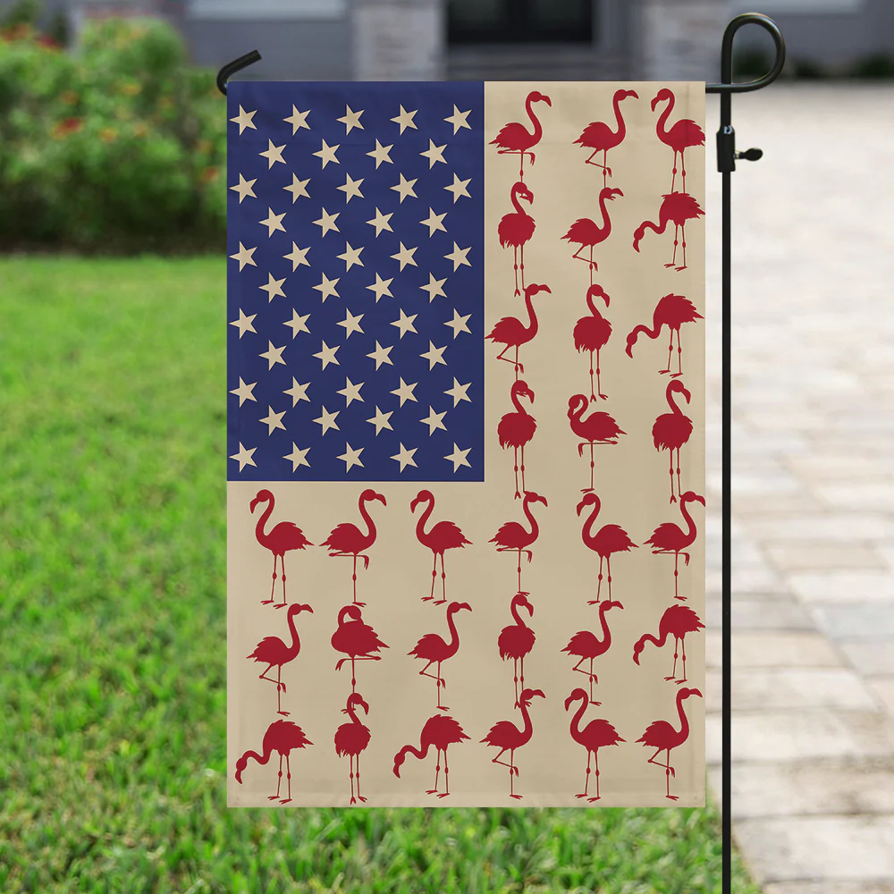 Flamingo American Flag