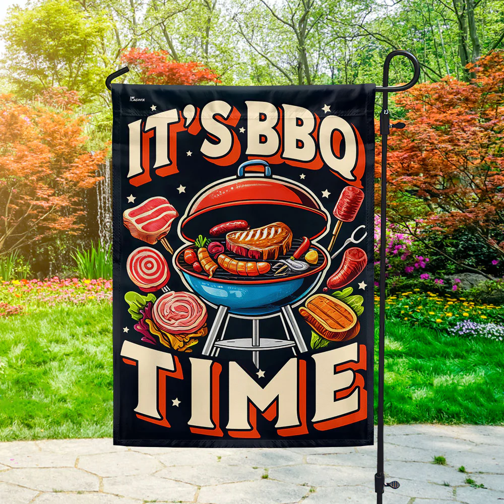Bimipi American Flag - It's BBQ Time 4th Of july Flag