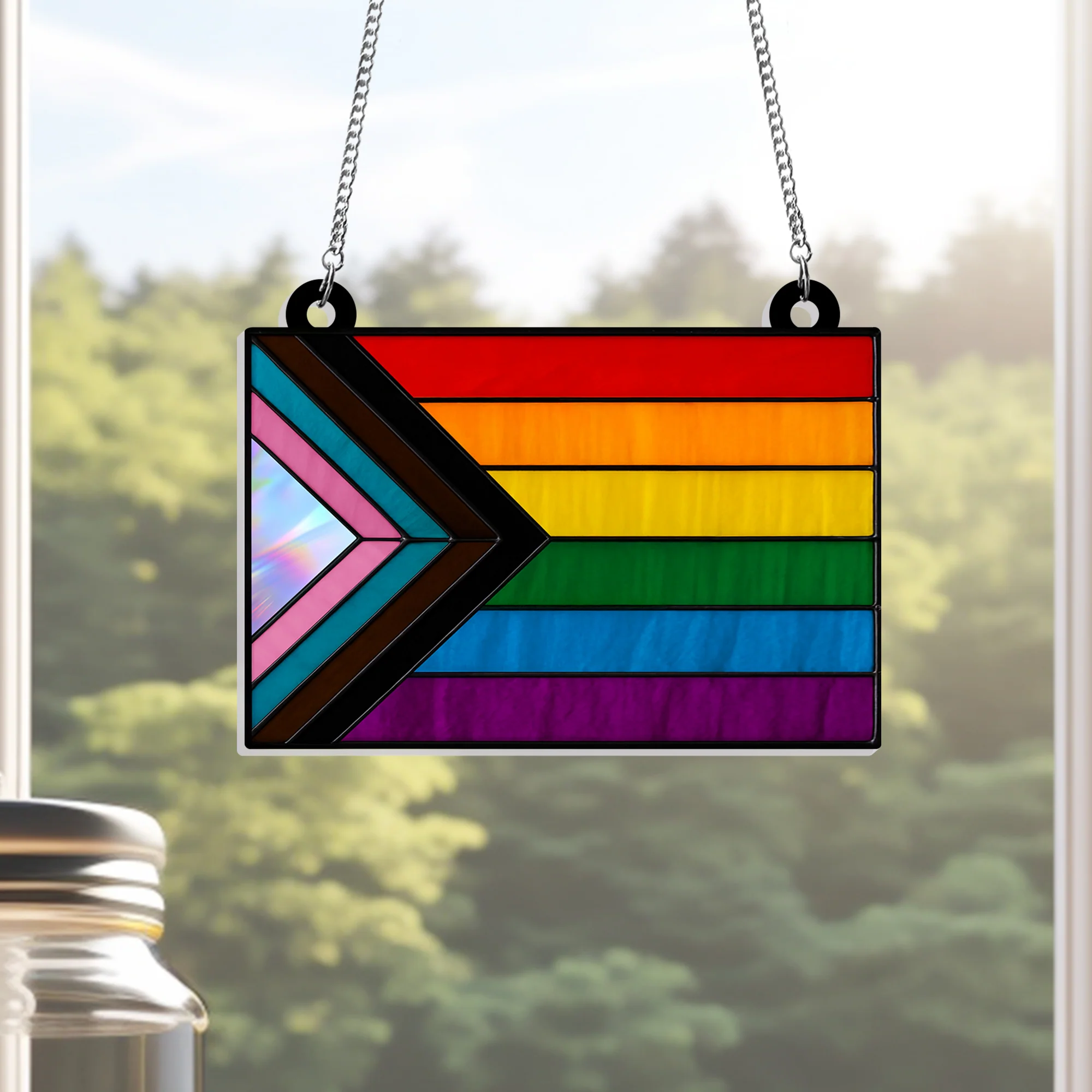 LGBTQ Pride Month Acrylic Suncatcher Window Hanging