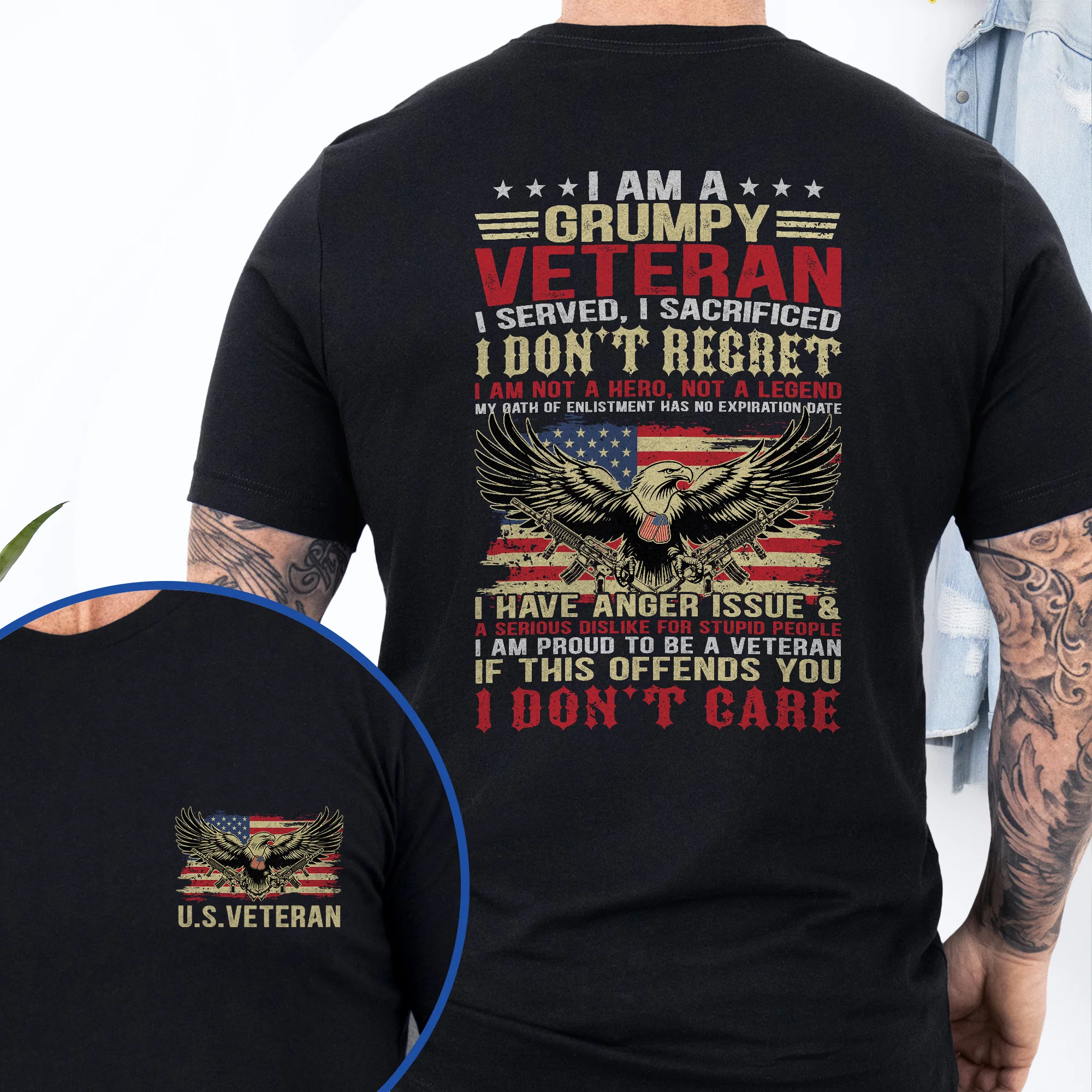 Grumpy Veteran, Proud U.S. Veterans Day T-Shirt