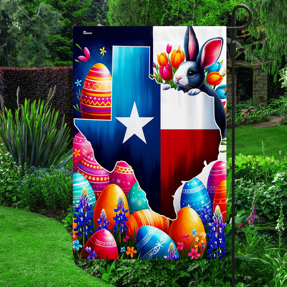 Bimipi  Texas Easter Day Bunny Eggs  Flag