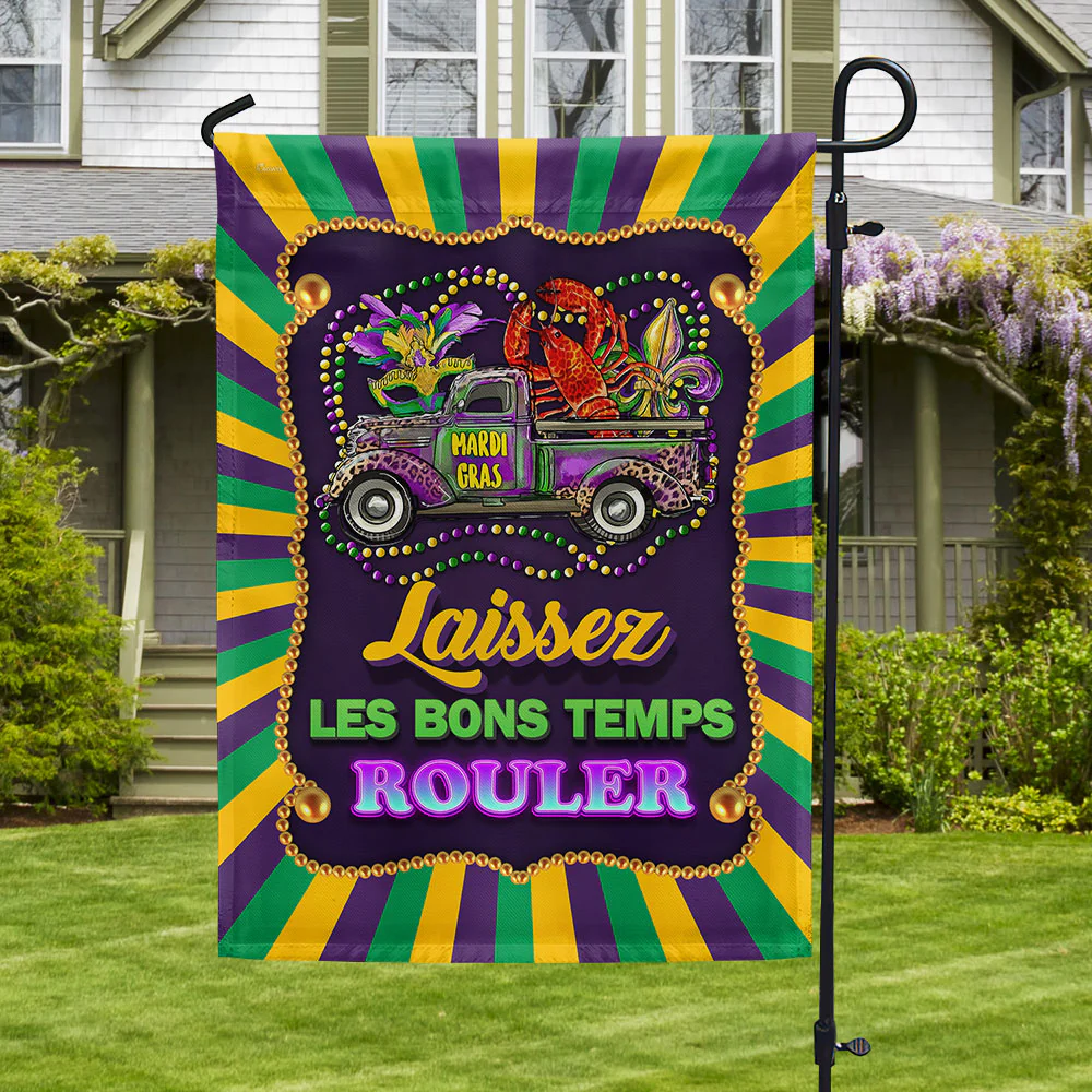 Laissez Les Bons Temps Rouler Mardi Gras Louisiana Flag