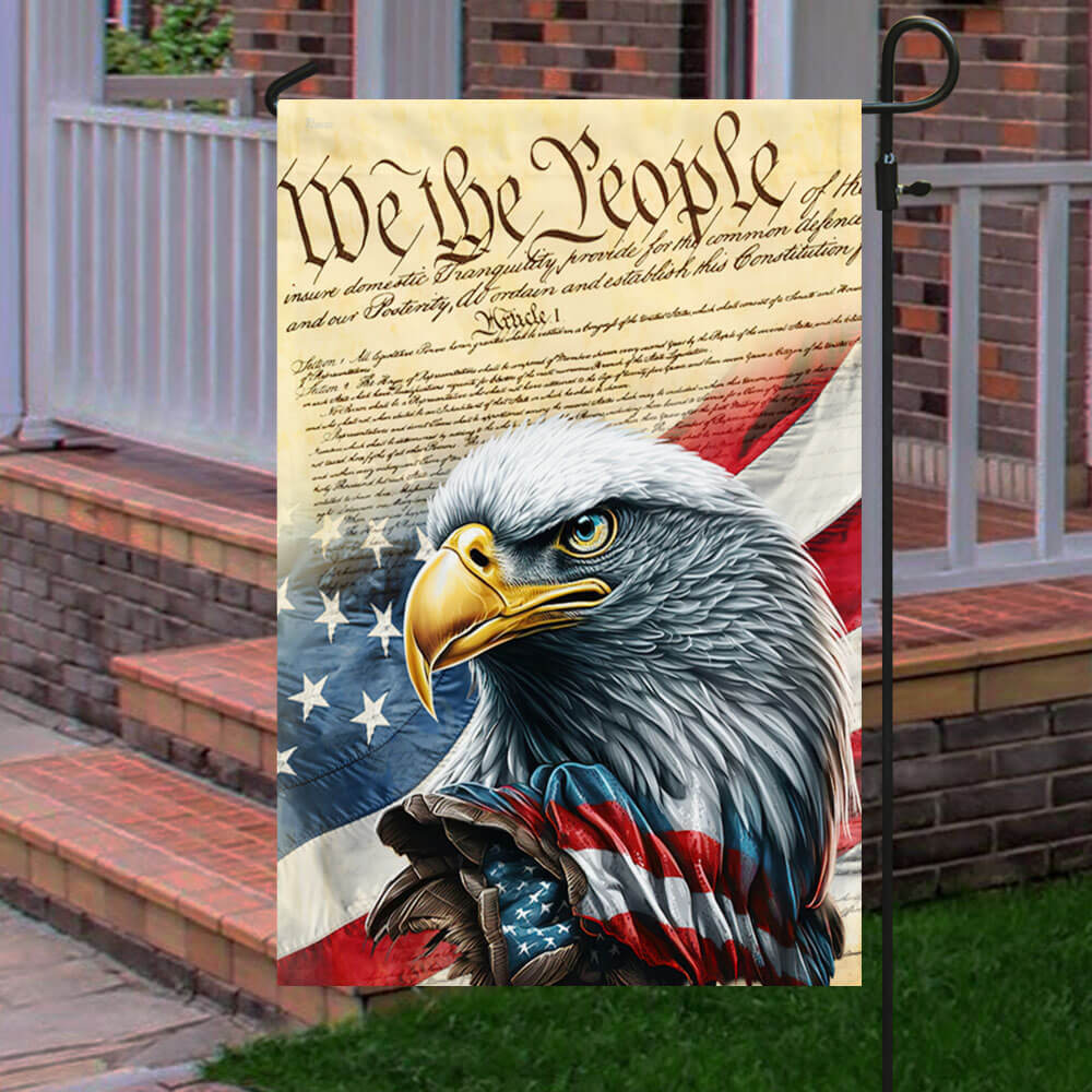 Veterans Day Flag, American Flag - We The People. Patriotic American Eagle Flag