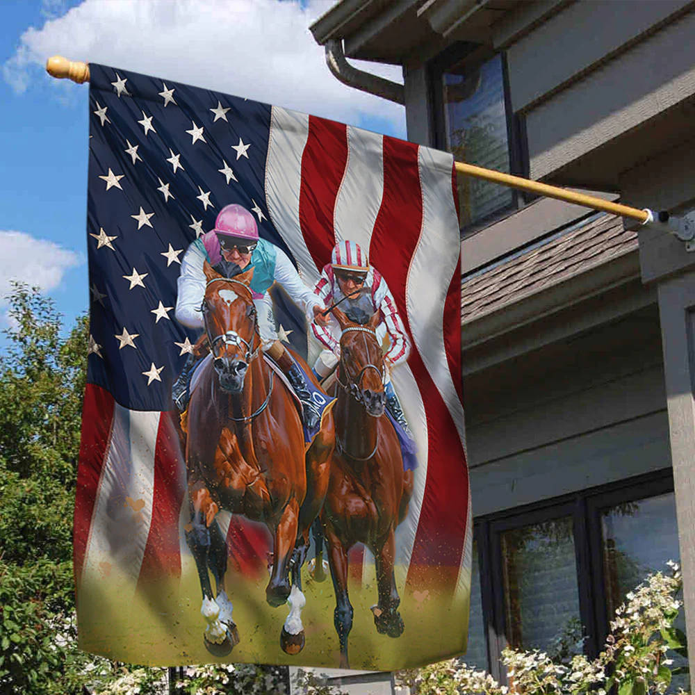 Horse Racing American Flag