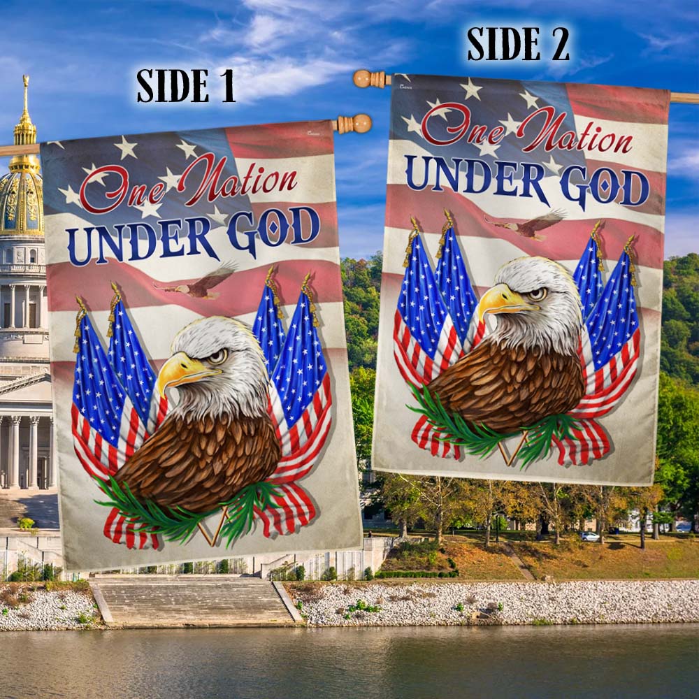 Bimipi American Flag - One Nation Under God Eagle Flag