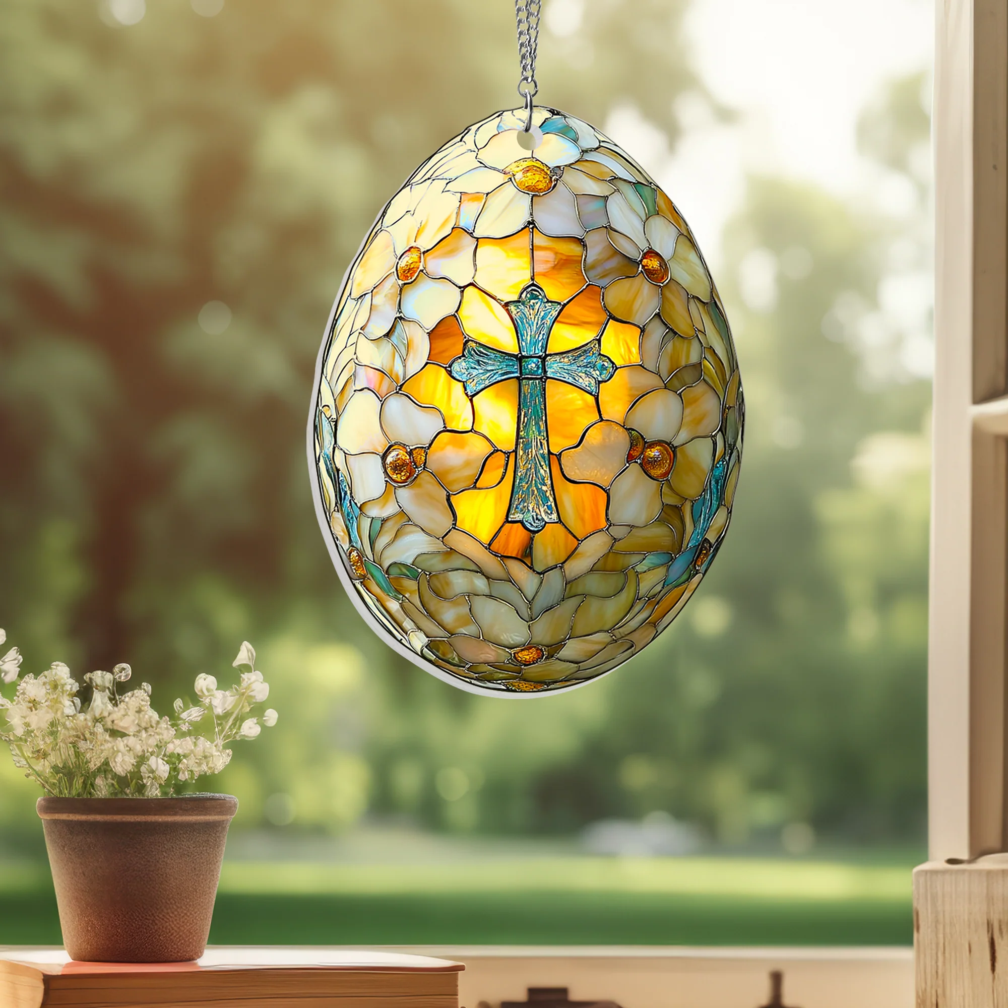Easter Egg 2D Acrylic Suncatcher Window Hanging