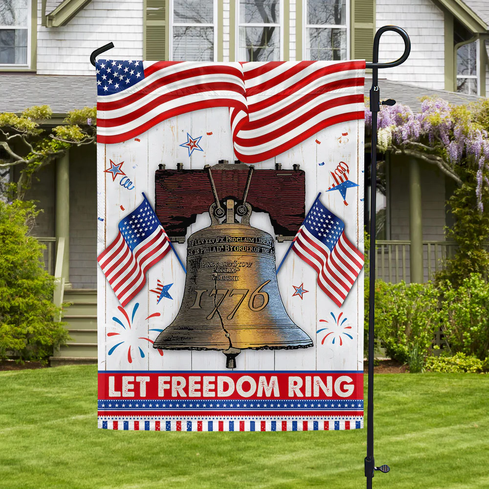 Bimipi American Flag - Let Freedom Ring Independence Day Liberty Bell Flag
