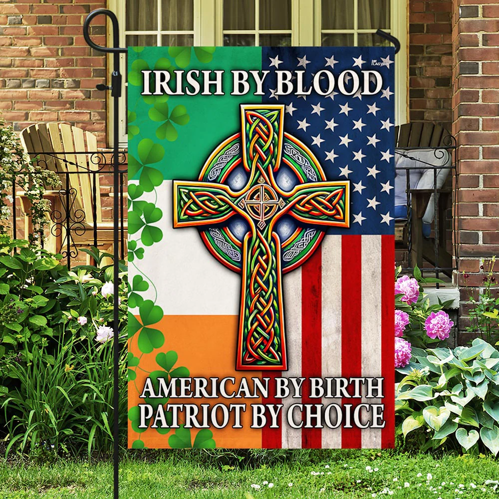 Bimipi  Irish Flag Irish By Blood American By Birth Patriot By Choice Flag