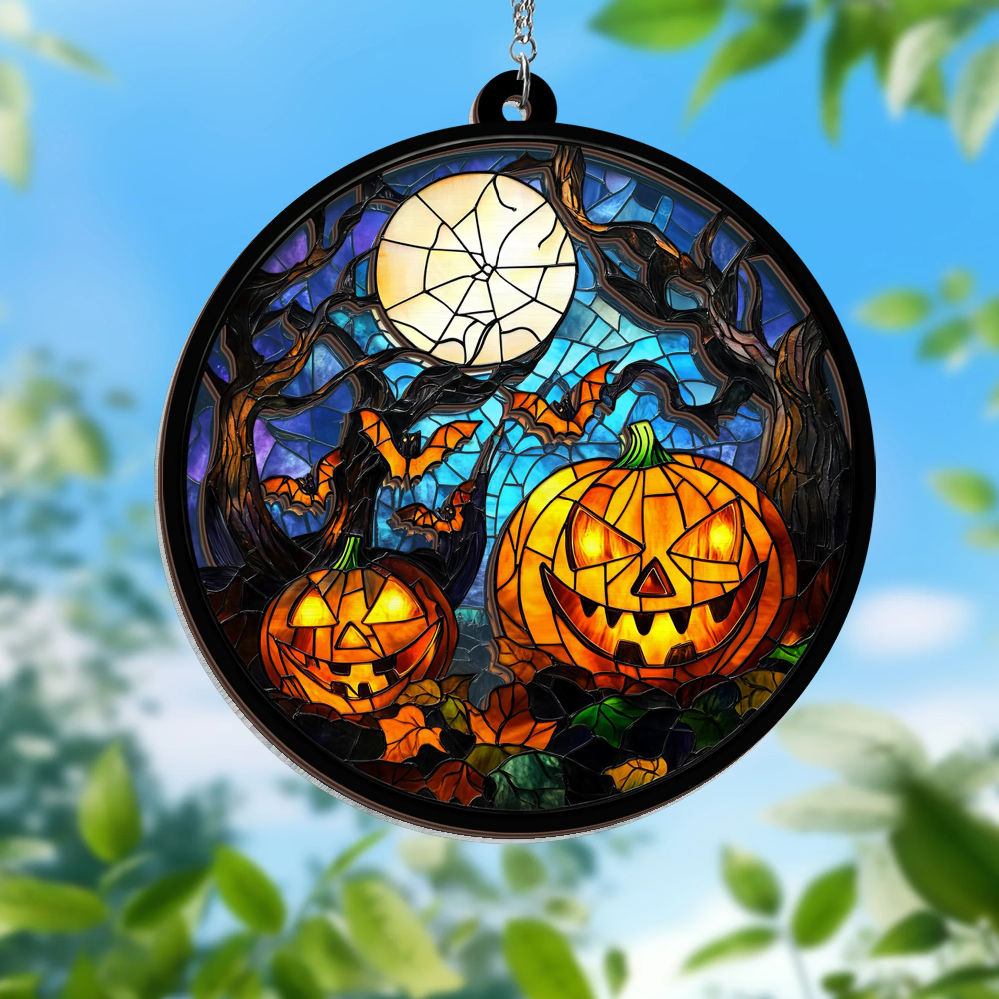 Halloween Spooky 2 Layered Hanging Suncatcher