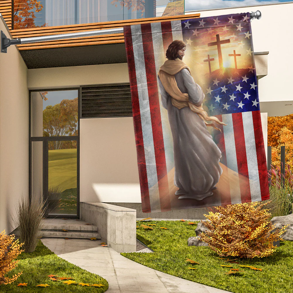 Resurrection of Jesus Christ American Flag