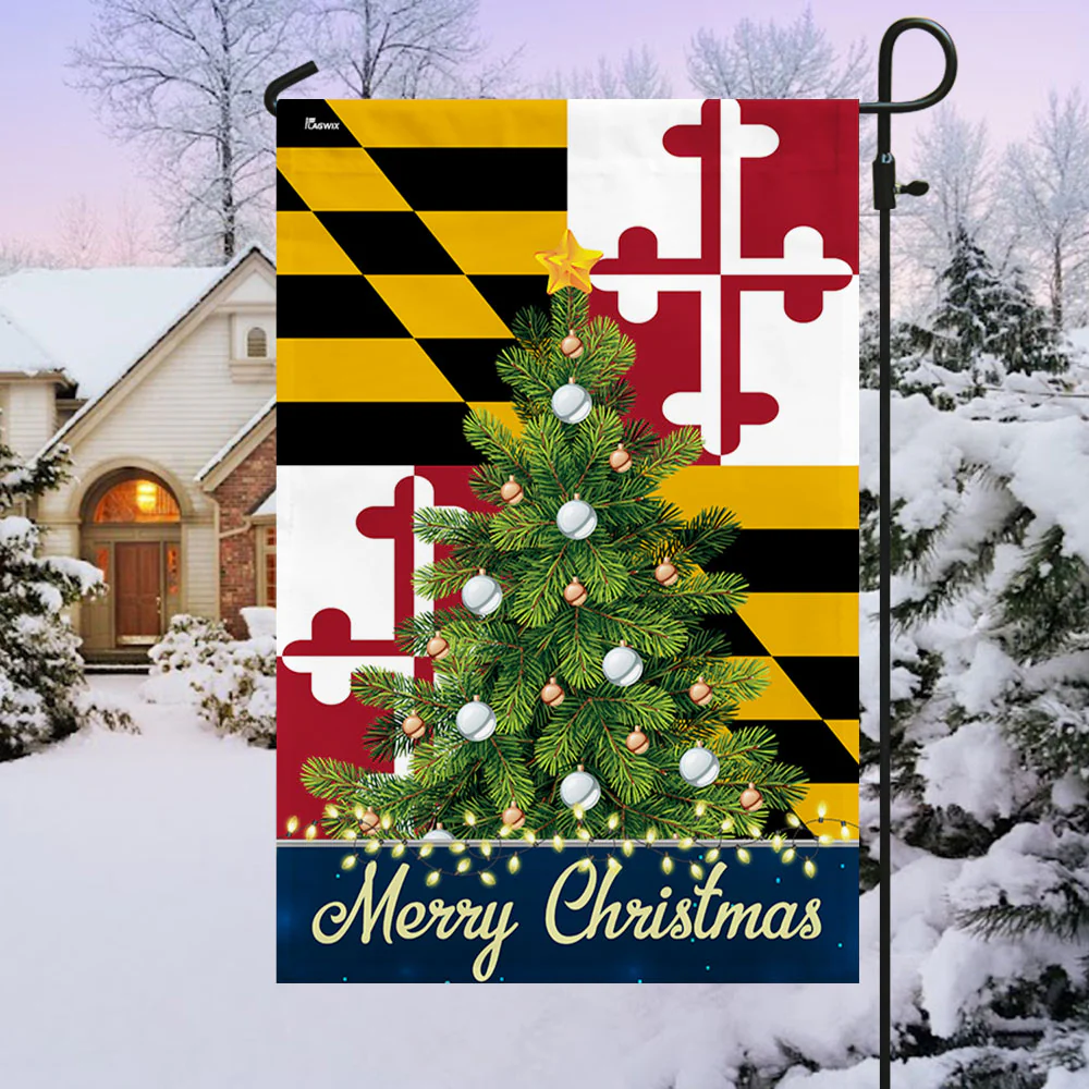 Maryland Merry Christmas Flag TQN778Fv2