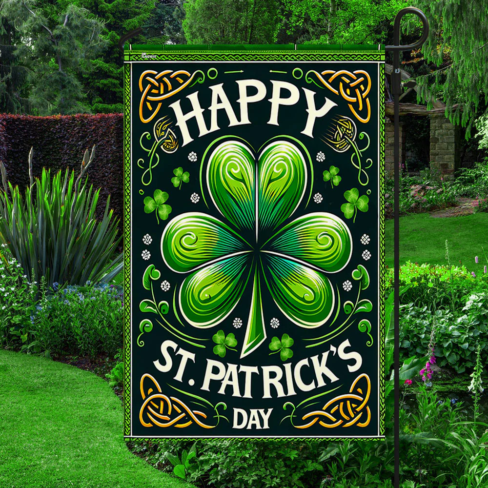 Bimipi  Happy St. Patrick's Day Shamrock Irish Flag