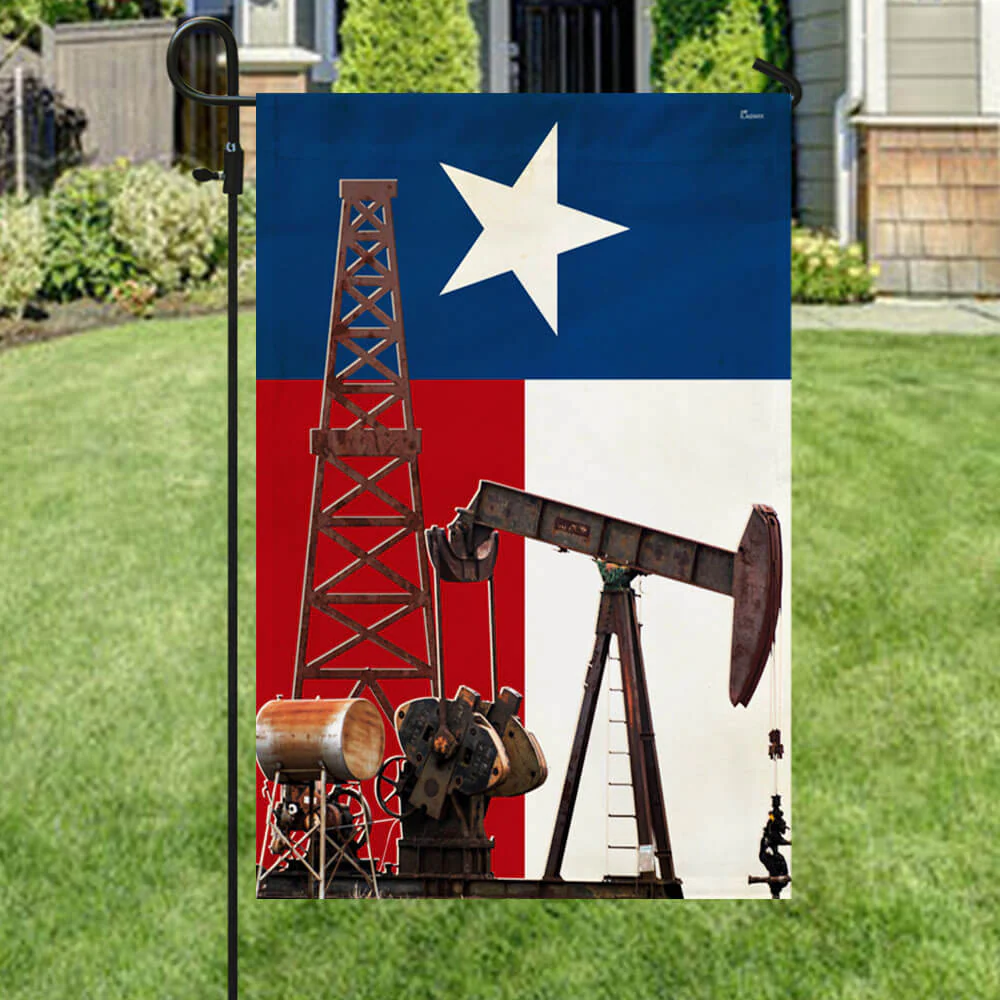 Oilfield Worker Texas Flag