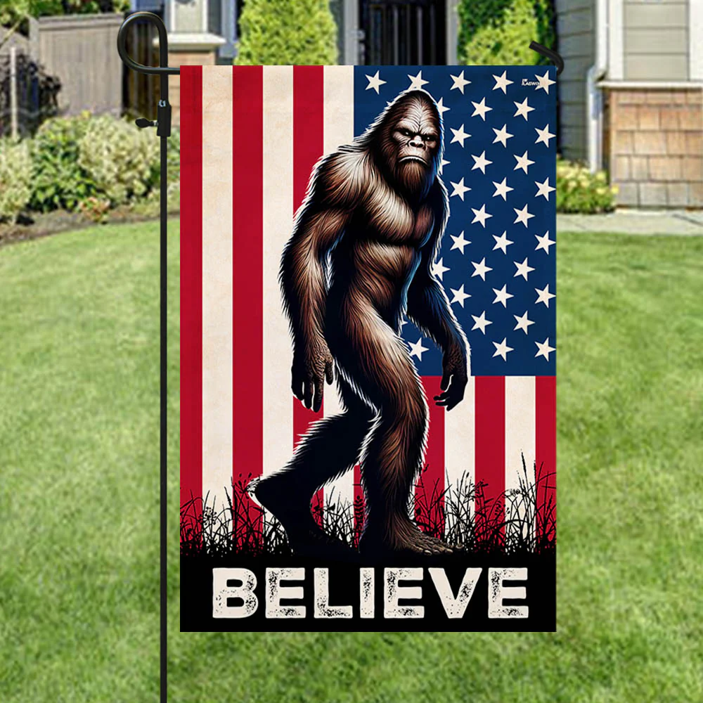Bimipi  Bigfoot Believe American Flag