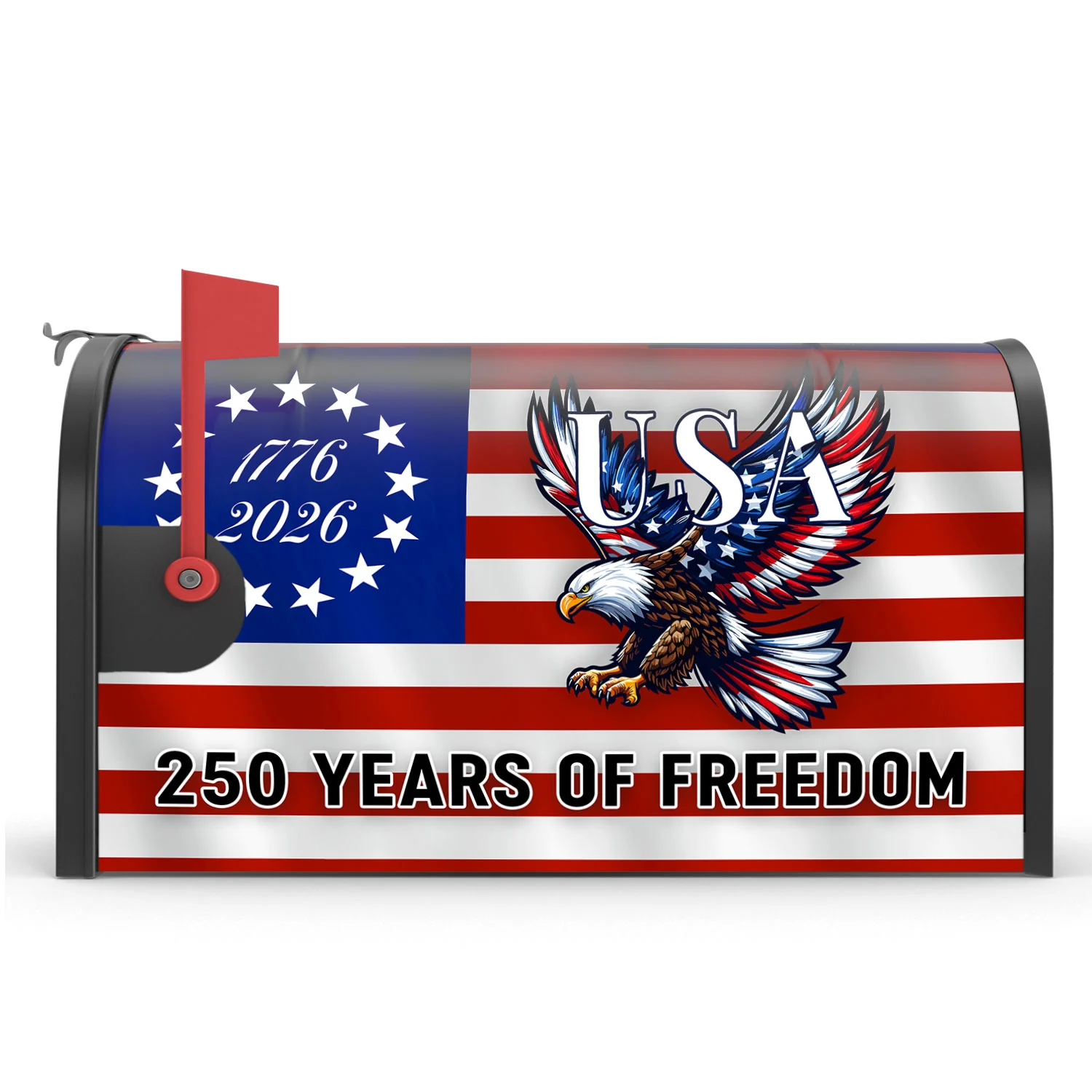 250 Years of Freedom Patriotic Eagle Mailbox Cover for Decoration