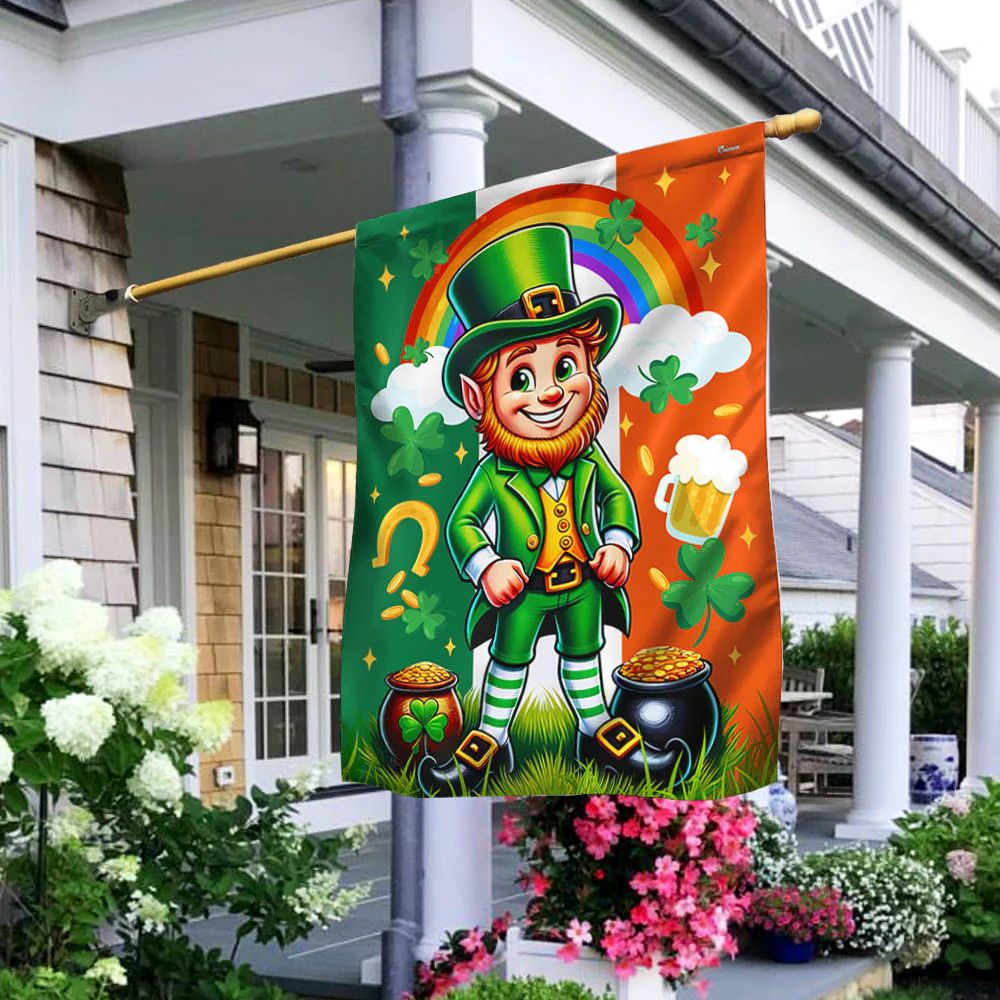 Bimipi  St. Patrick's Day Leprechaun Irish Flag