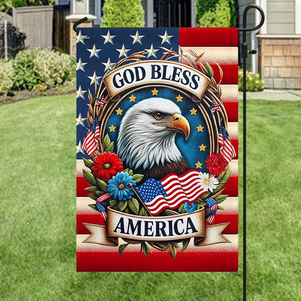 Bimipi American Flag - God Bless America Eagle Flag
