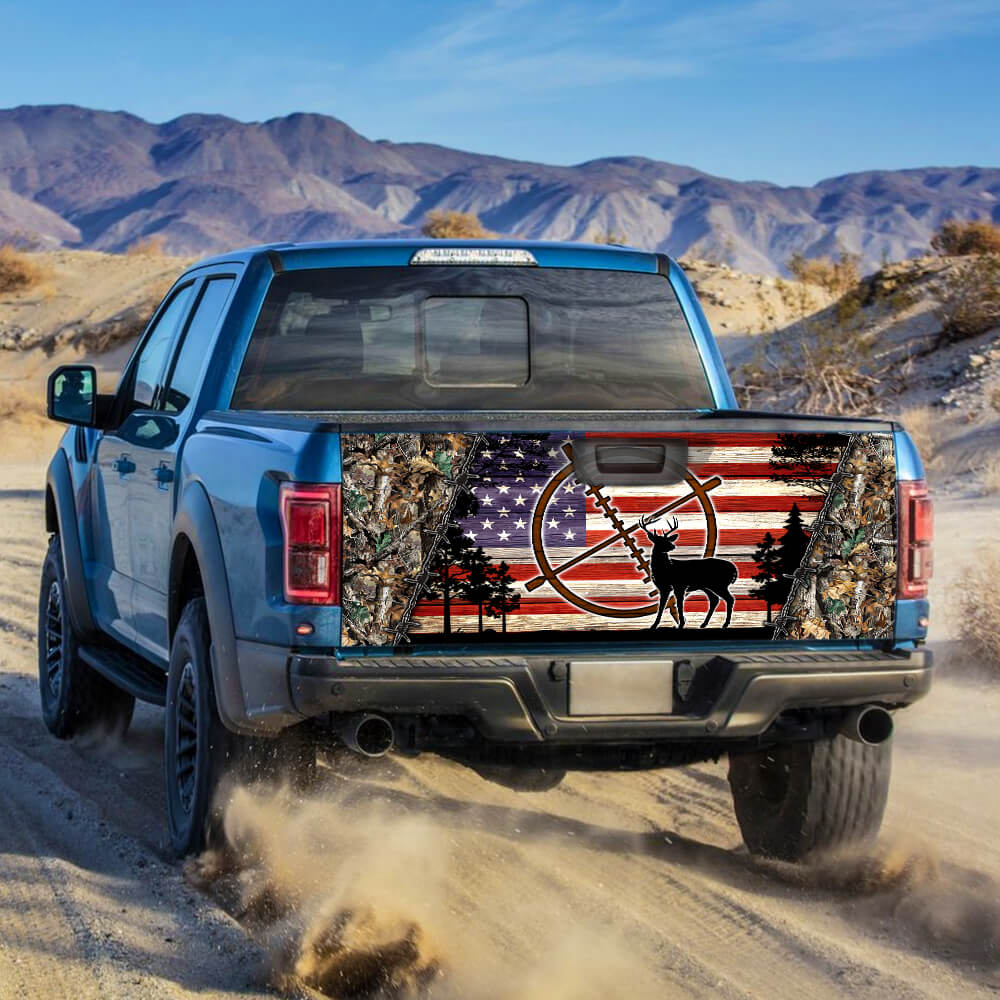 Deer Forest Wire Truck Tailgate Decal Sticker Wrap