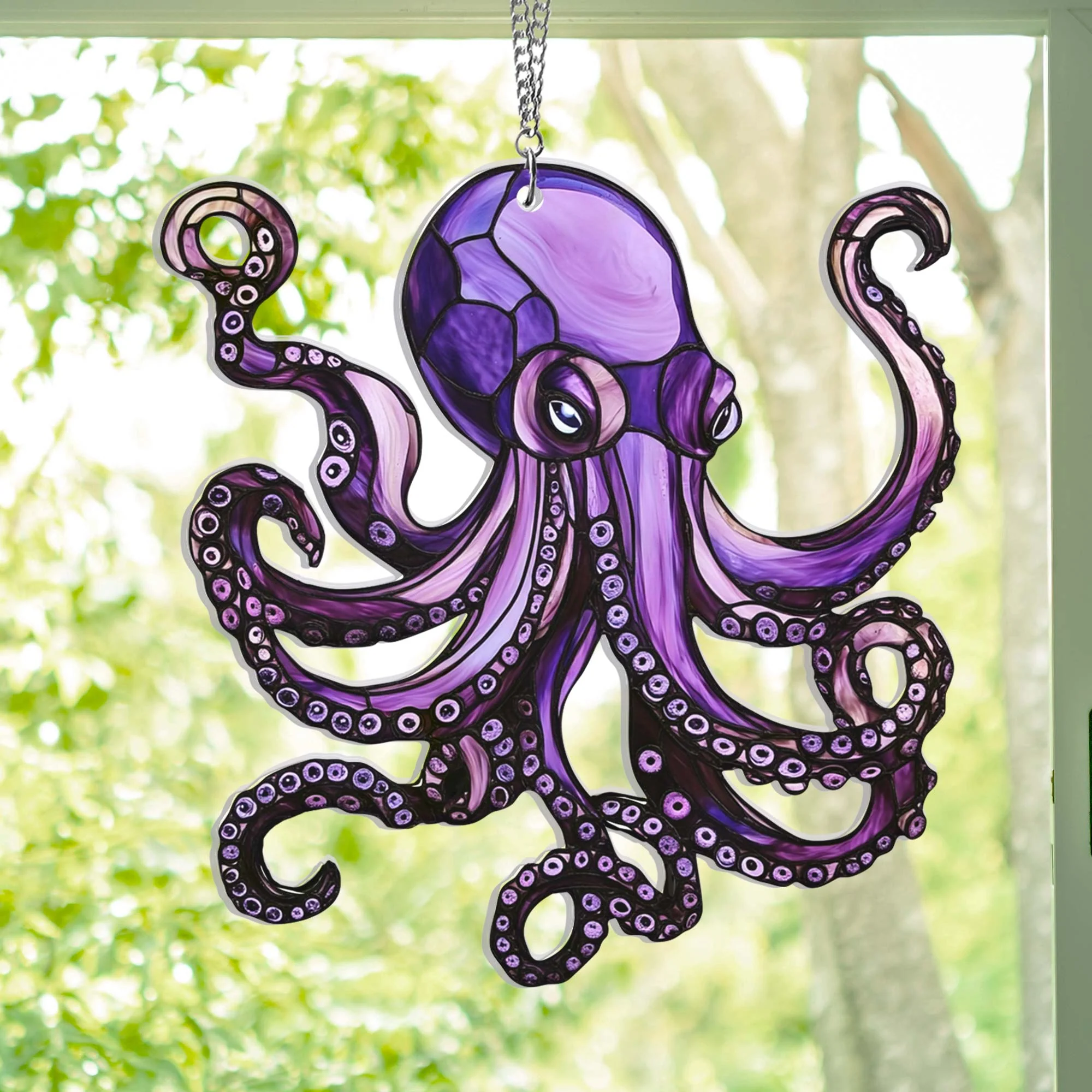 Octopus Suncatcher Acrylic Window Hanging