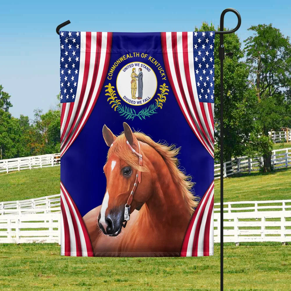 Kentucky Derby Horse Racing Flag