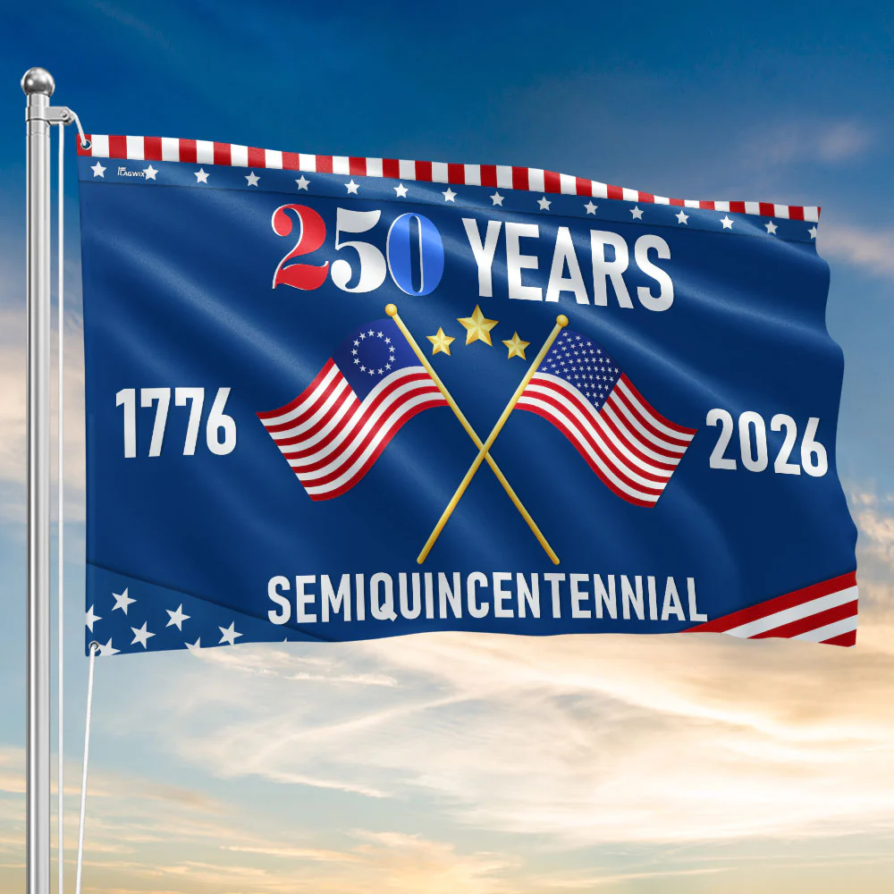 Bimipi American Flag - America 250th Anniversary Semiquincentennial Grommet Flag
