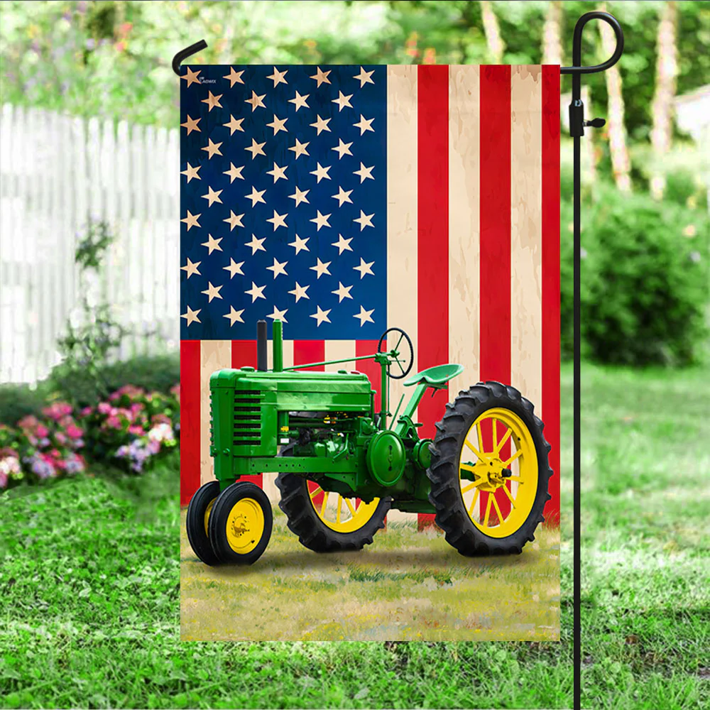 John Deere Tractor American Flag Proud Farmer Farm Life