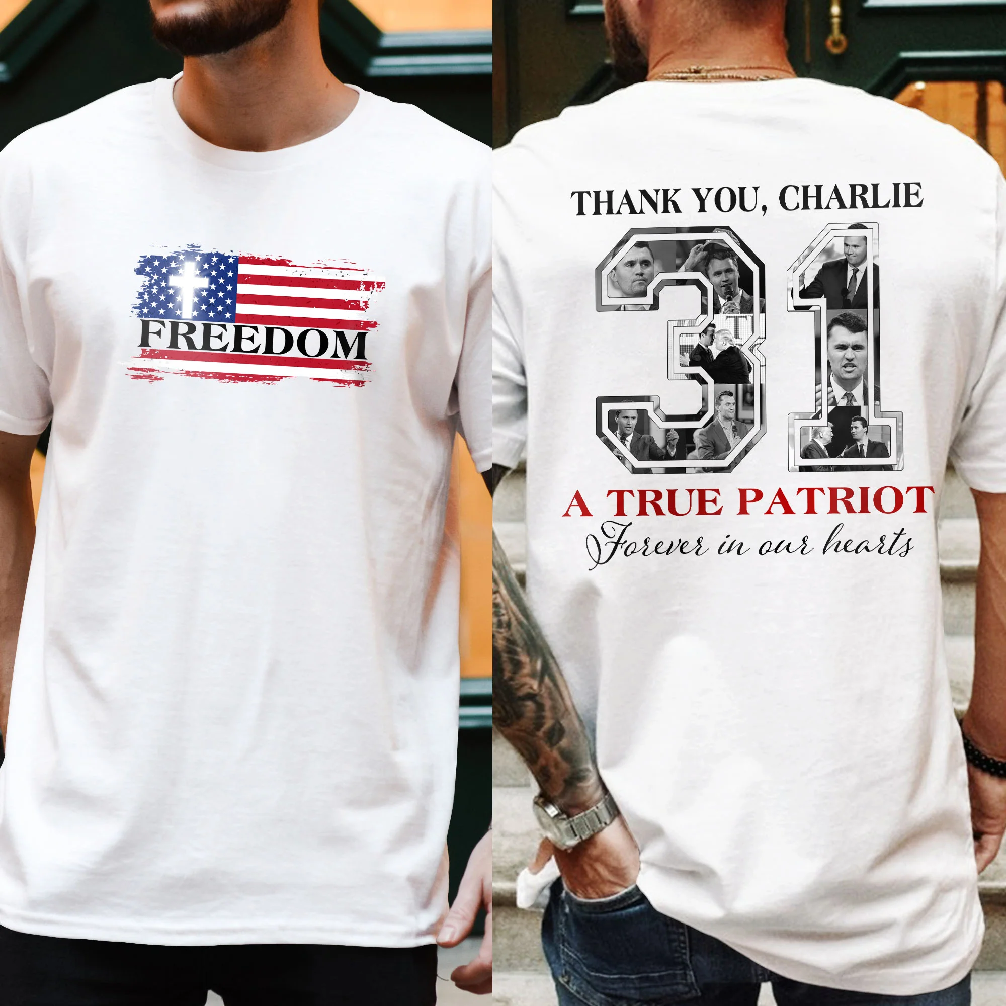 Thank You Charlie T-shirt | Forever In Our Hearts Charlie Kirk Shirt