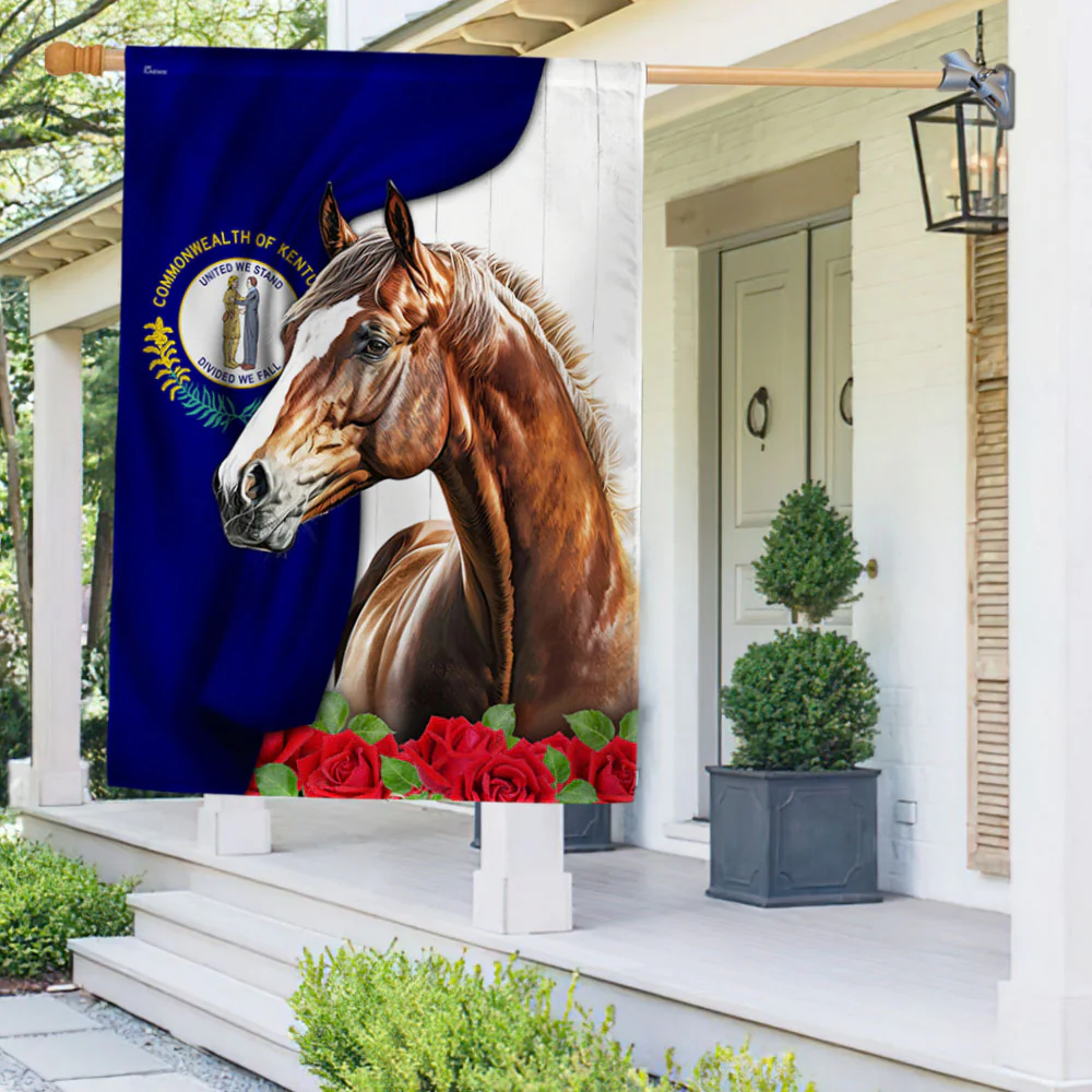 Kentucky Derby Horse Racing Flag