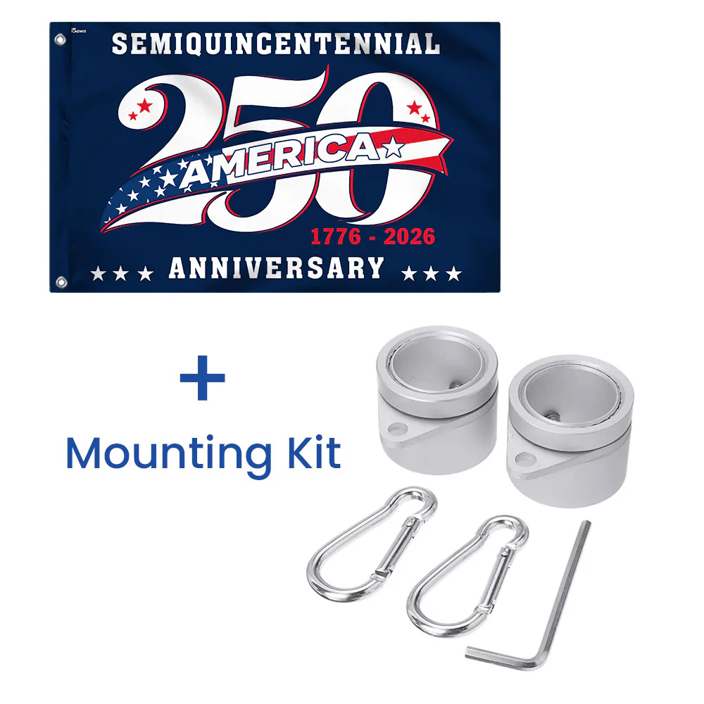 America 250 Years Semiquincentennial Patriotic 1776 2026 Grommet Flag