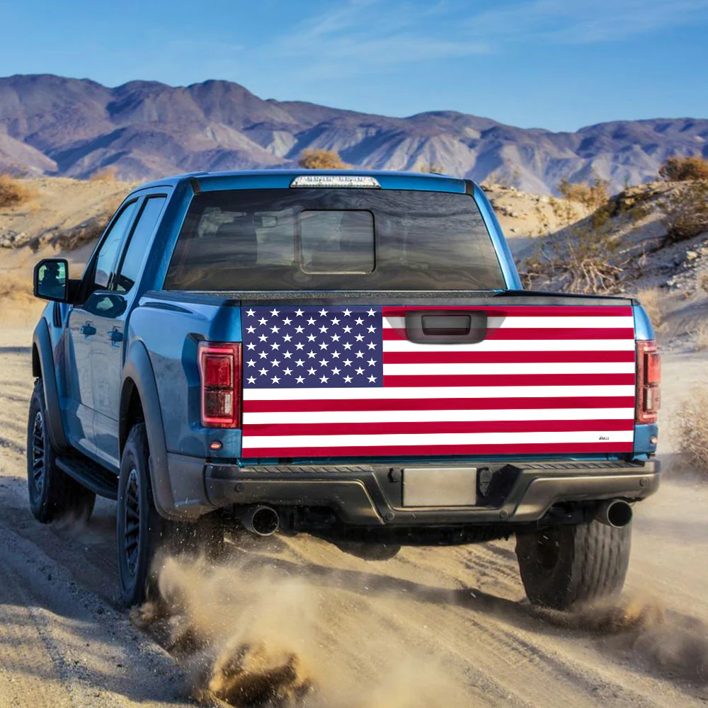 Flag of United States American US Truck Tailgate Decal Sticker Wrap