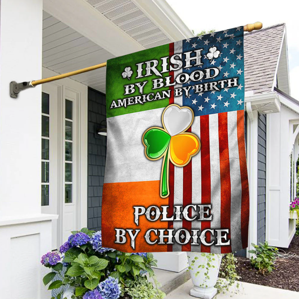 American Irish Police Flag Irish By Blood American By Birth Police By Choice Flag