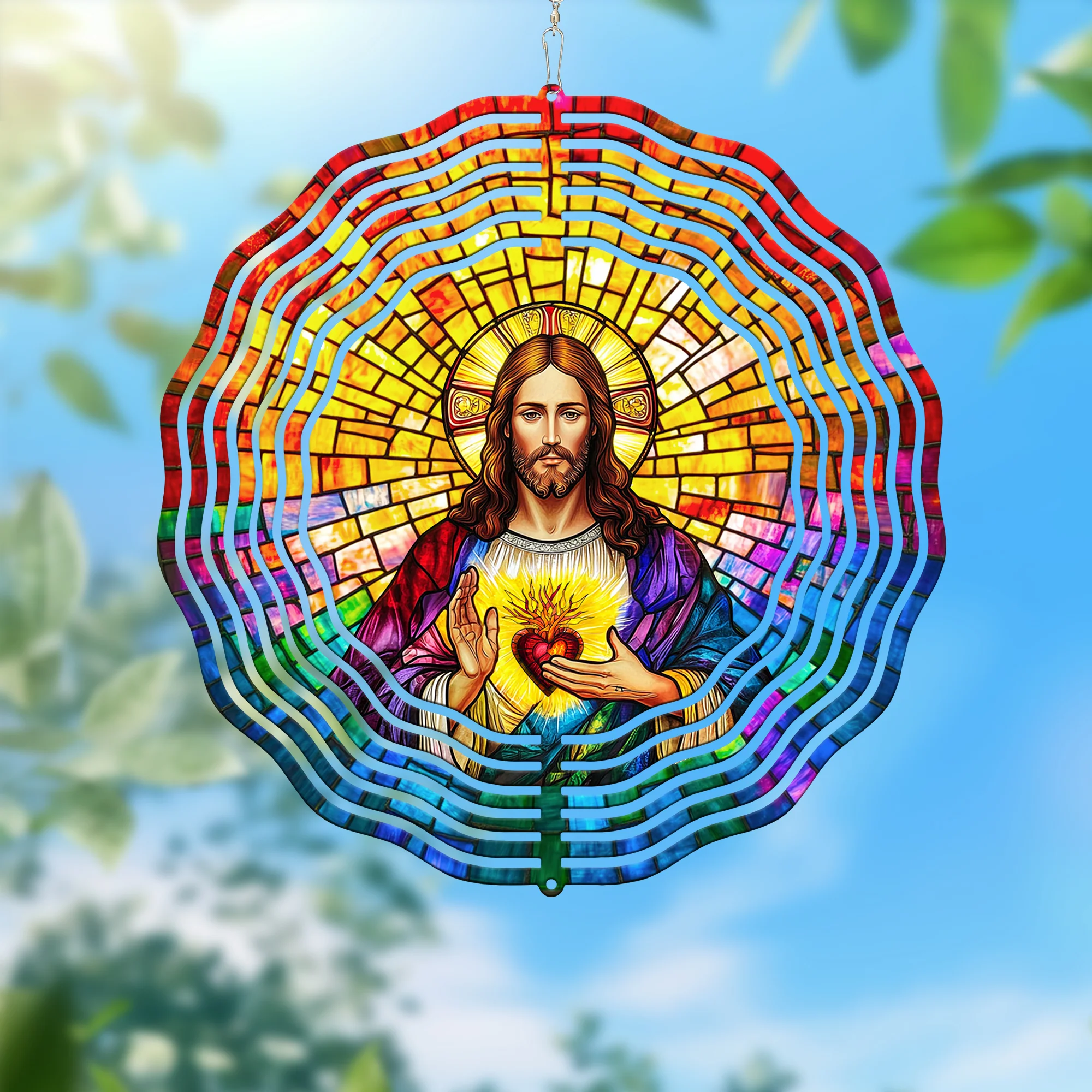 Sacred Heart of Jesus Wind Spinner