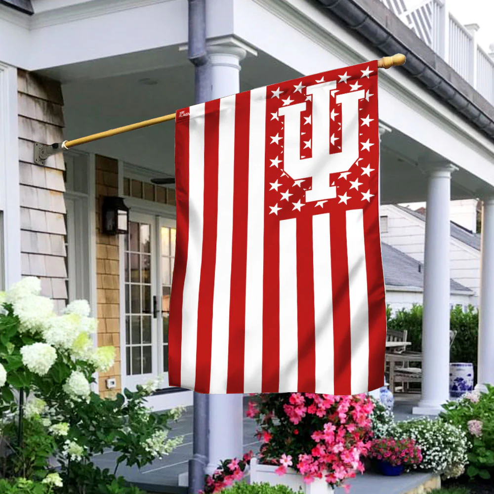 Indiana Hoosiers IU University American U.S. Flag
