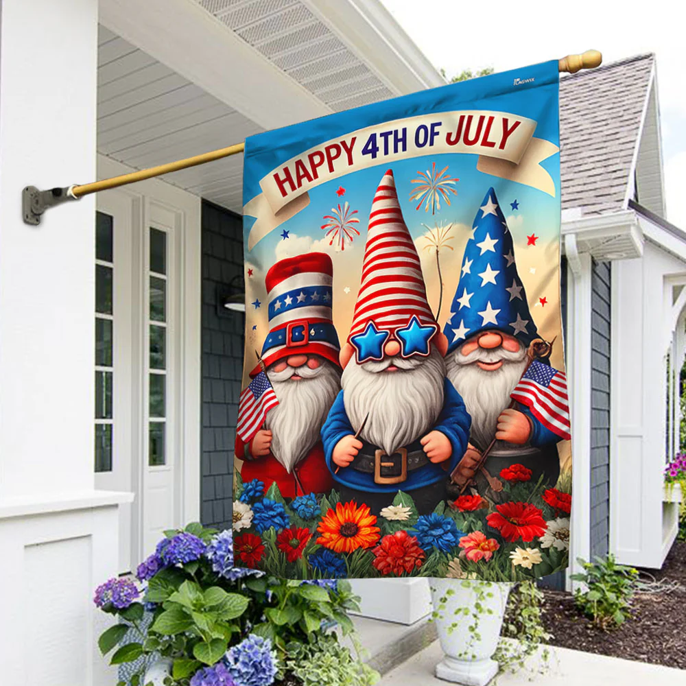 Bimipi American Flag - Gnomes Happy 4th Of july Independence Day Flag