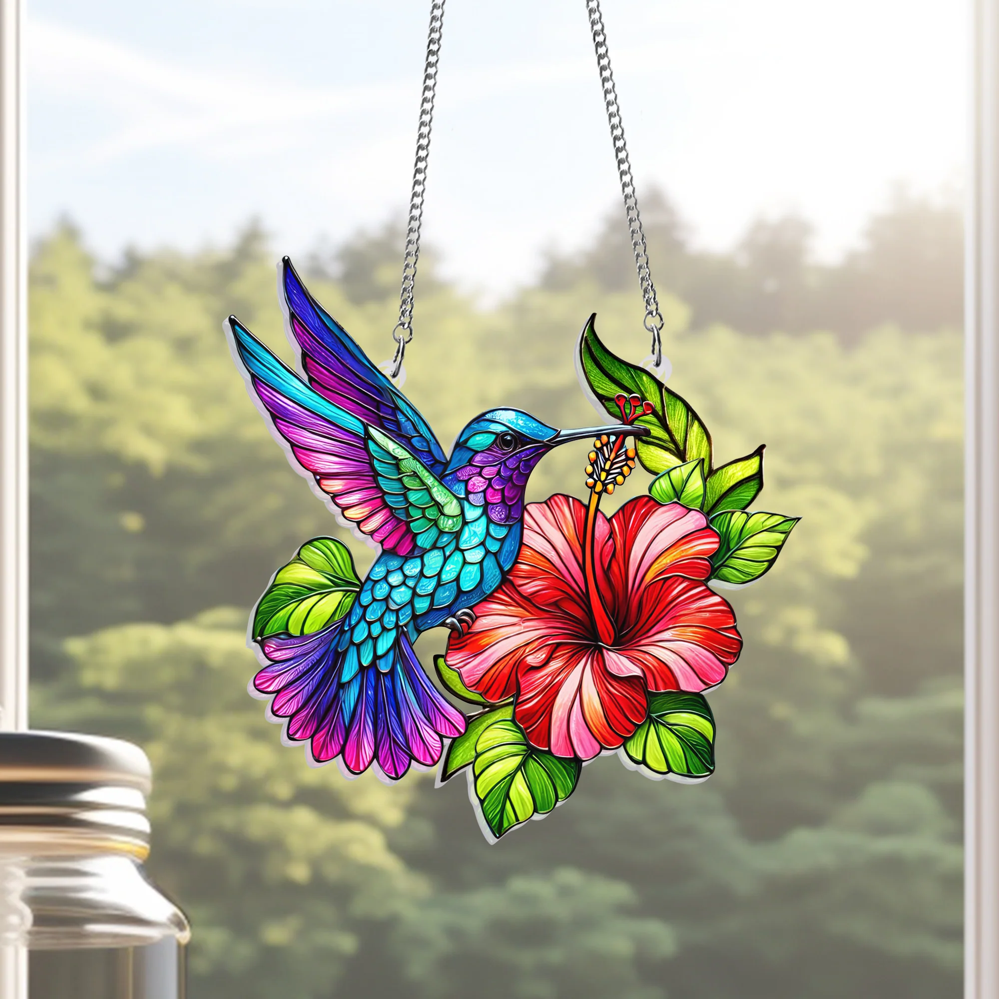 Hummingbird Acrylic Suncatcher Window Hanging