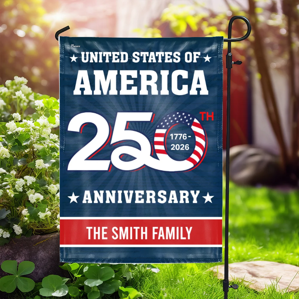 Personalized 250th Anniversary United States of America Decorative Flag