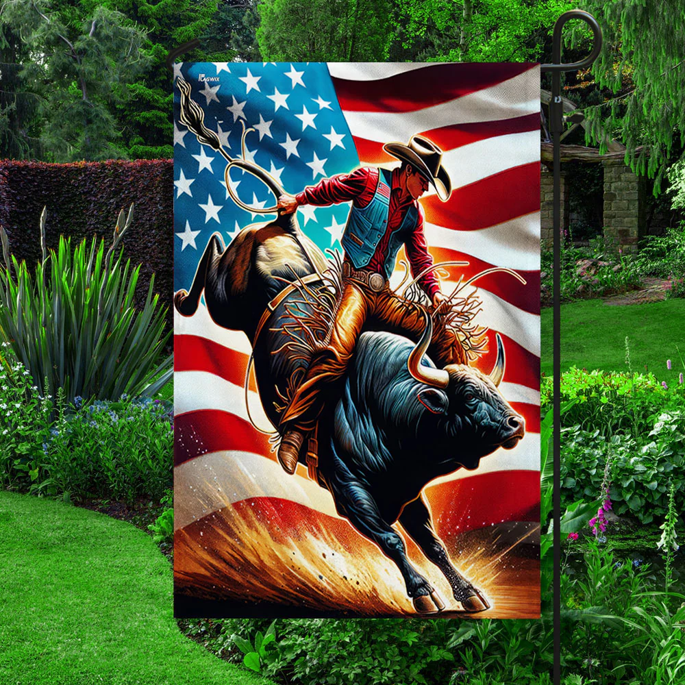 Bimipi Bull Riding American Flag