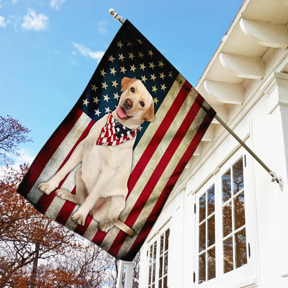 Labrador Retriever American Flag