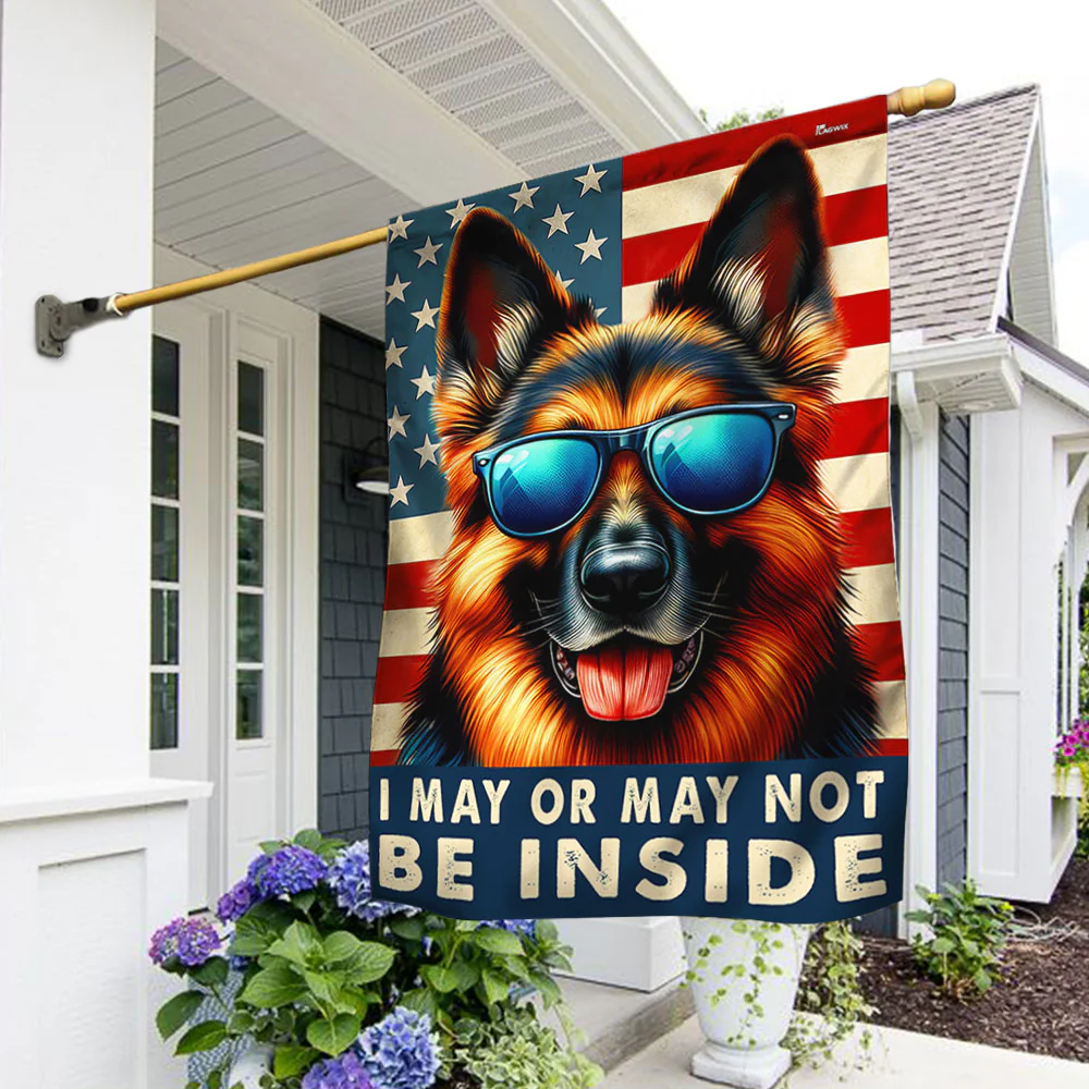 Bimipi Funny German Shepherd Dog American Flag 3-Day Shipping