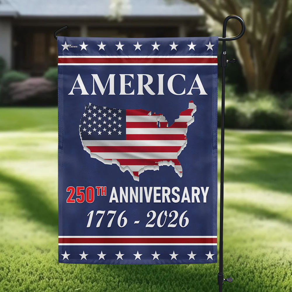 Bimipi American Flag - 250th Anniversary Semiquincentennial America Map Flag