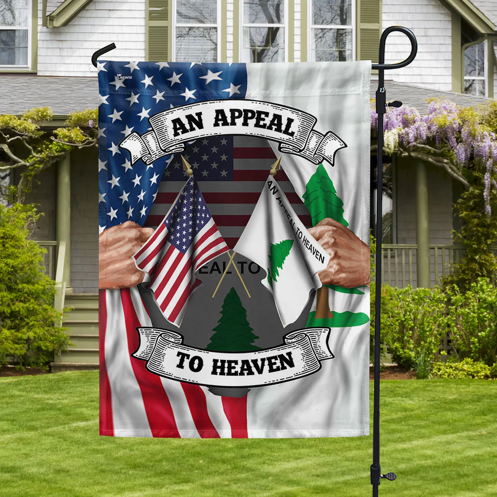 An Appeal To Heaven Pine Tree Flag And American Flag