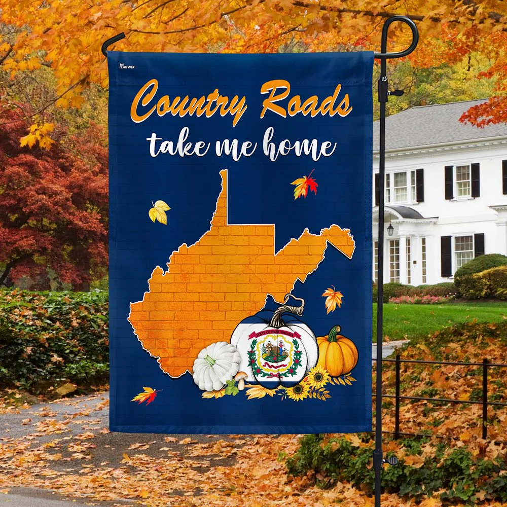 West Virginia Halloween Thanksgiving Take Me Home Country Roads Flag