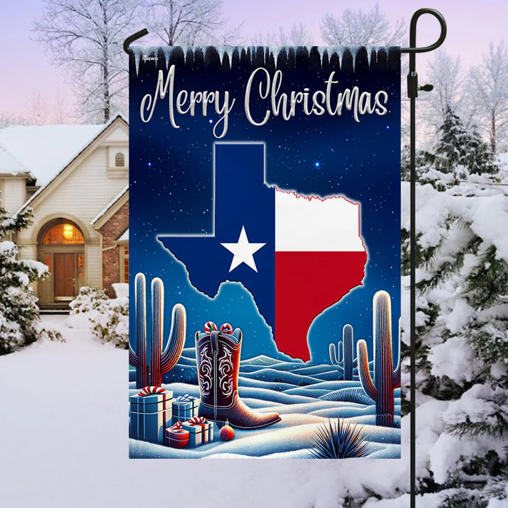 Texas Merry Christmas Y'all Flag