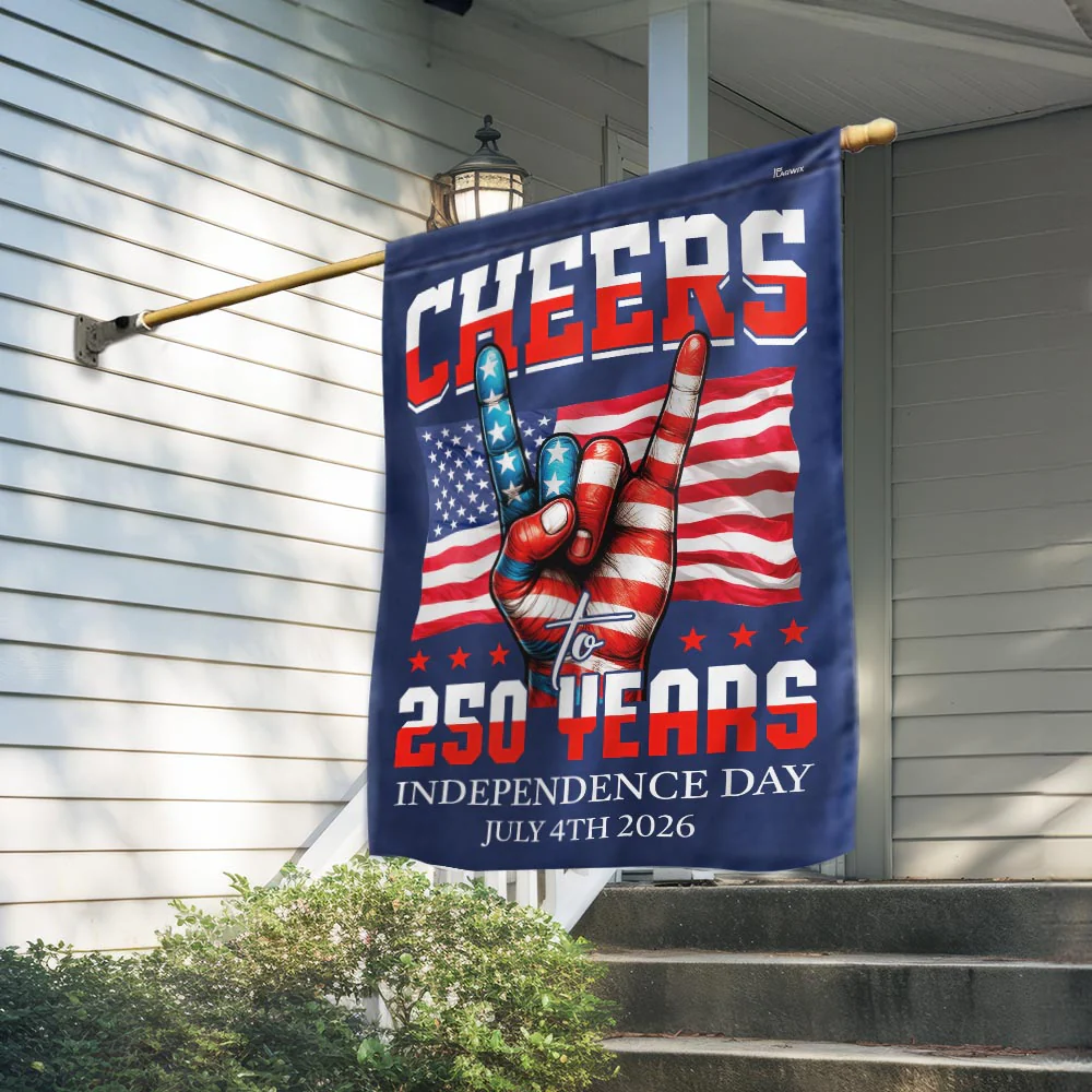 Bimipi American Flag - Cheers To America 250th Anniversary Canvas Flag
