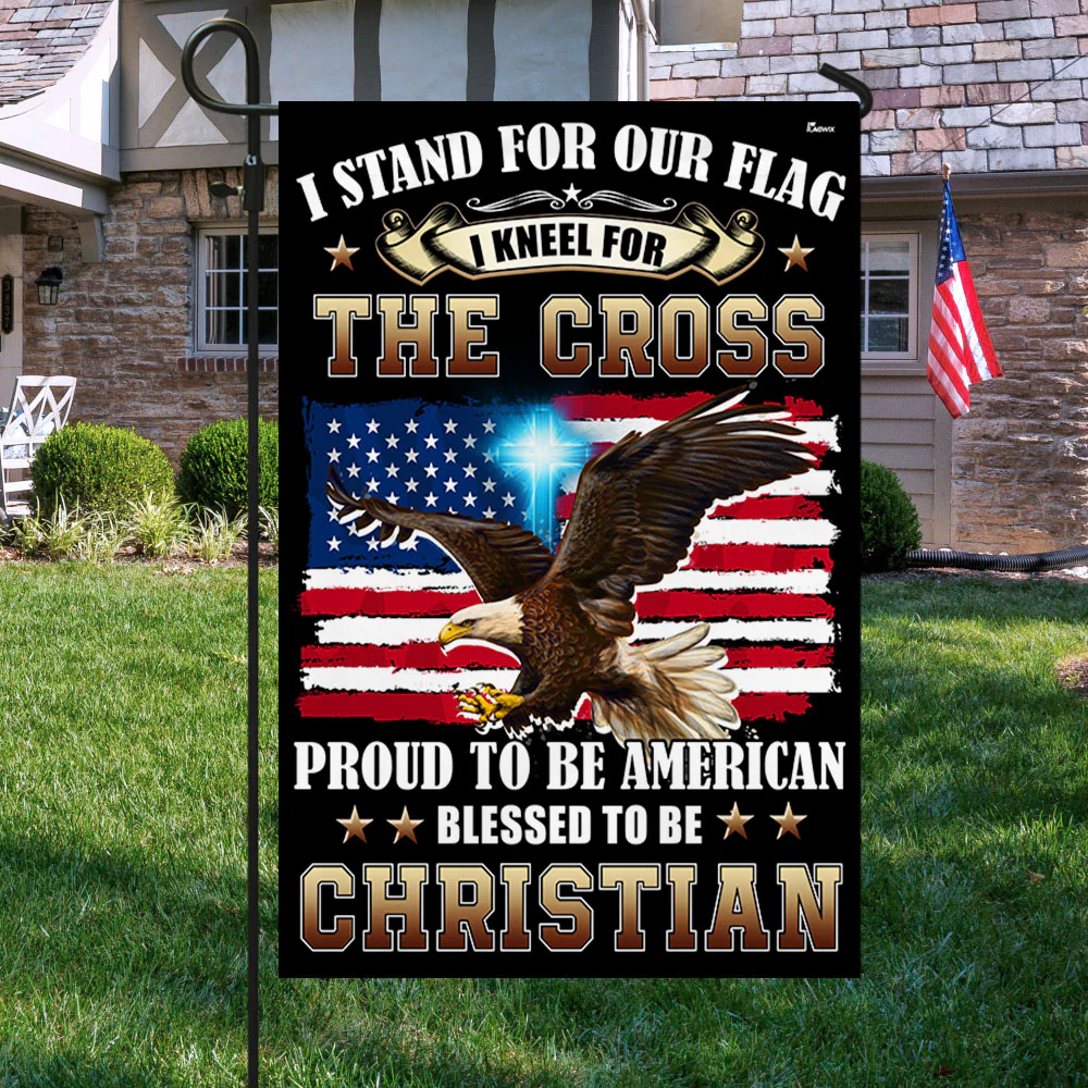 Proud To Be American Blessed To Be Christian Eagle Patriot American Flag