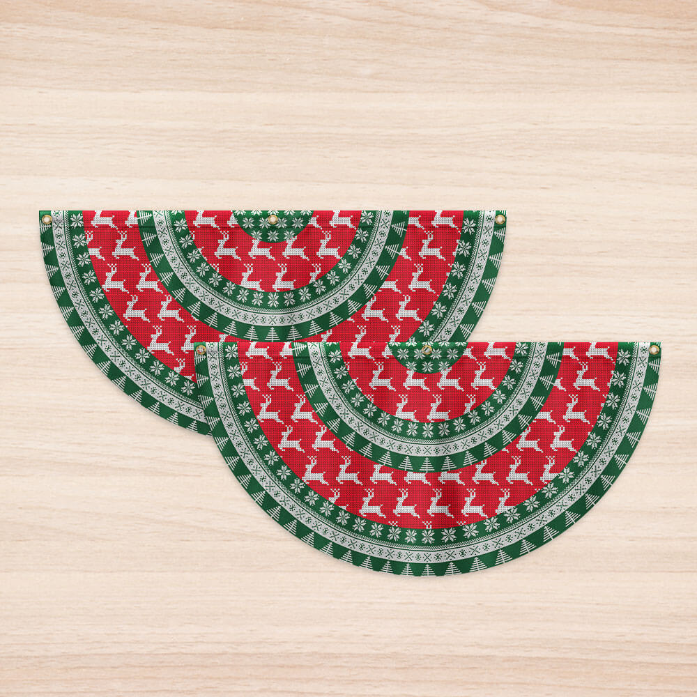 Merry Christmas Non-pleated Fan Flag