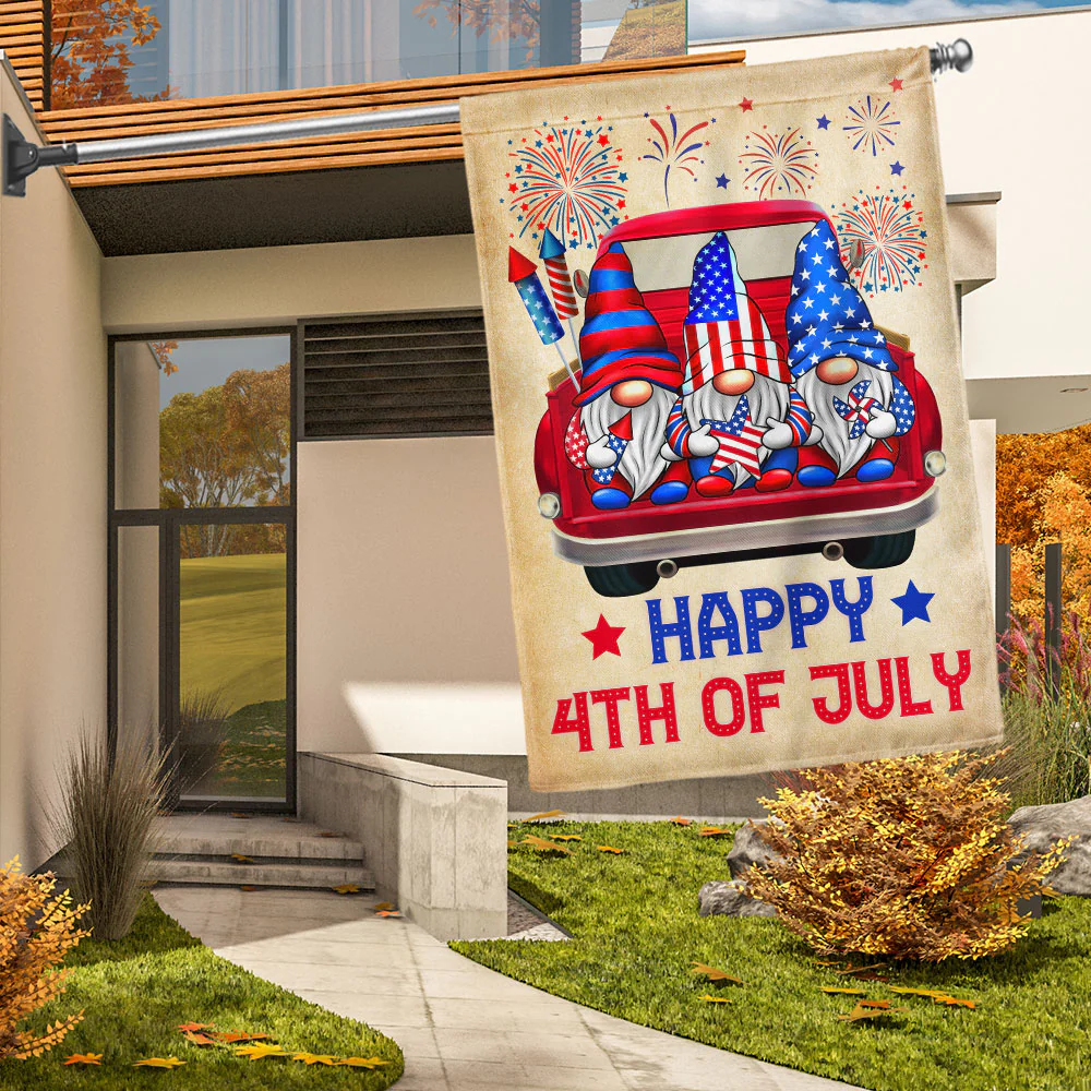Bimipi American Flag - Patriotic Gnomes 4th Of july Independence Day Flag